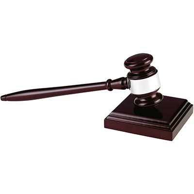 Wooden Gavel and Block