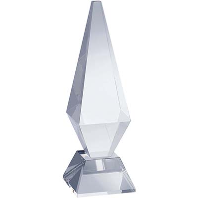 9in  Signature Clear Crystal Award
