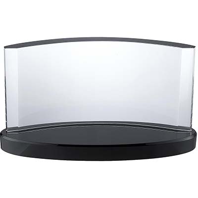 7in x 5in Clear & Black Crystal Award Boxed