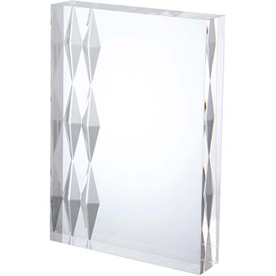 7in x 5in Clear Acrylic Diamond Plaque Award