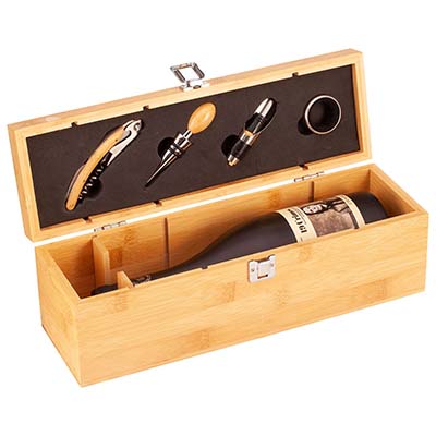 Gaia Bamboo Wine Box and Tools