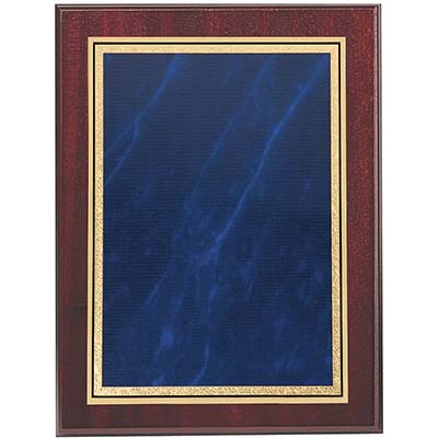 12in x 9in Blue Marble Mahogany Plaque