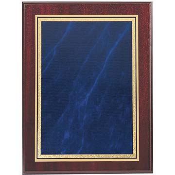 9in x 7in Blue Marble Mahogany Plaque