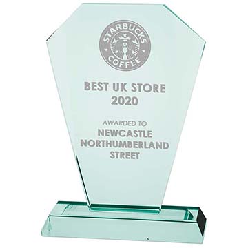 Charleston Jade Glass Award 220mm