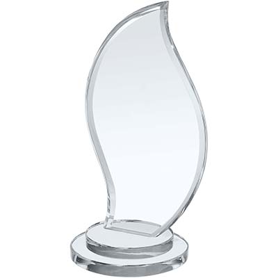 8.5in Clear Crystal Flame Award
