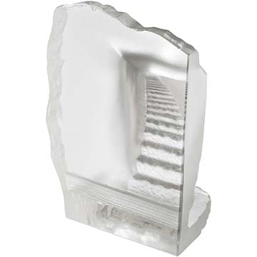 6.5in x 3.5in  Signature Clear Crystal Award