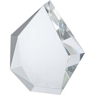 6.5in x 5.25in Clear Optical Crystal Award