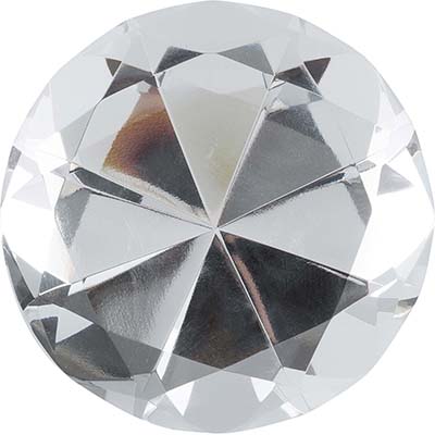 1.75in Clear Optical Crystal Diamond Award