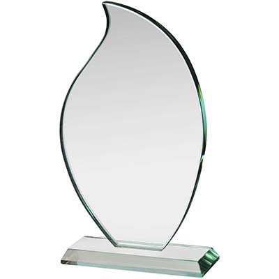 8in Jade Glass Flame Award