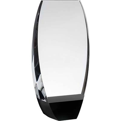 8in Clear & Black Crystal Award Boxed