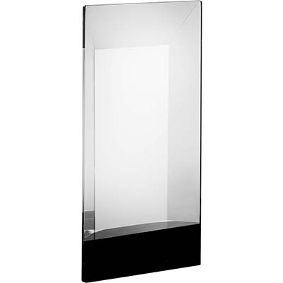 6.5in Clear & Black Crystal Award Boxed