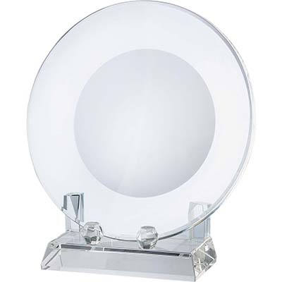 6in Clear Optical Crystal Plate Award