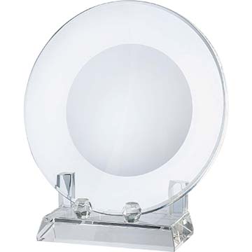 6in Clear Optical Crystal Plate Award