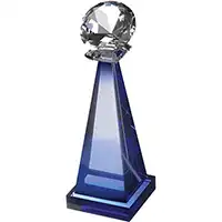 7.5in Clear & Blue Diamond Award
