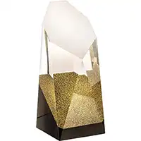 7.25in Clear & Black Gold Glitter Award